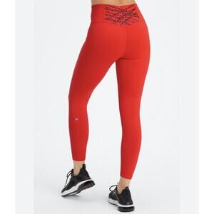 Fabletics Boost Powerhold Womens S High Waisted 7/8 Legging Cherry Mini Leopard